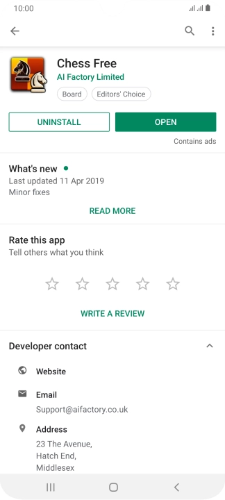 Press UNINSTALL.
