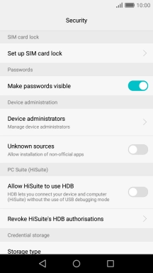 Press Set up SIM card lock.