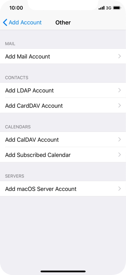 Press Add Mail Account.