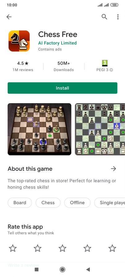 Press Install and follow the instructions on the screen to install the app.