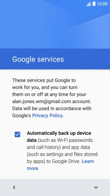 Follow the instructions on the screen to transfer the content from the other phone and finish the activation of your phone.