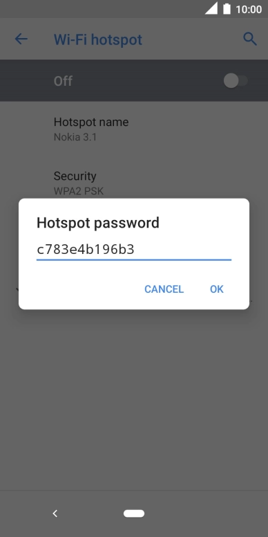 Key in the required password and press OK.