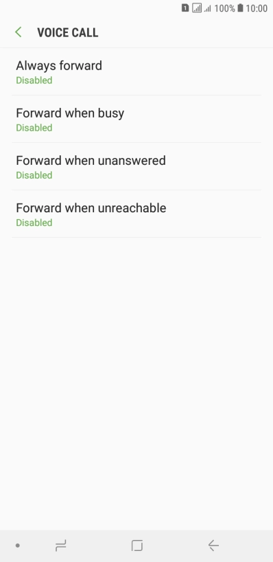 Press the required divert type.