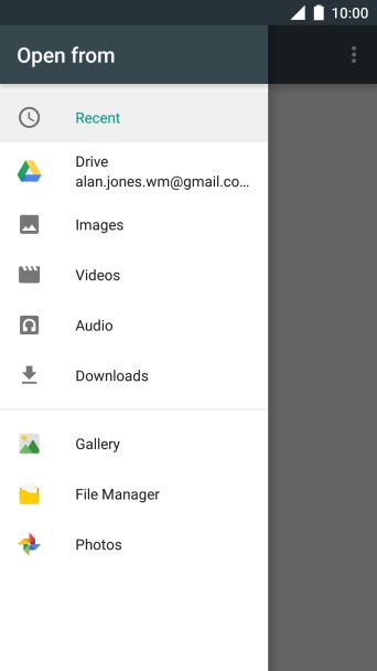 Press File Manager and find the required file.