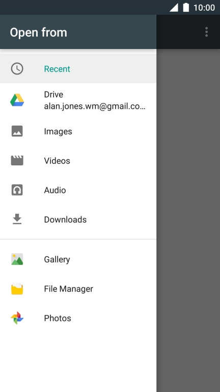 Press File Manager and find the required file.