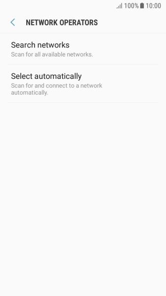 If you want to select a network manually, press Search networks and wait while your phone searches for networks.