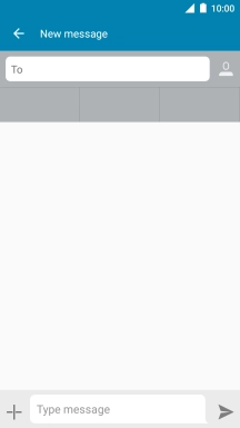 Press the search field and key in the first letters of the recipient's name.