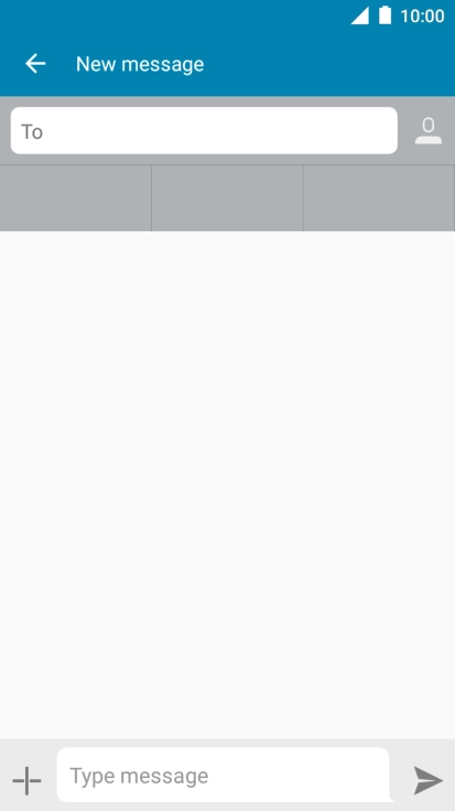 Press the search field and key in the first letters of the recipient's name.