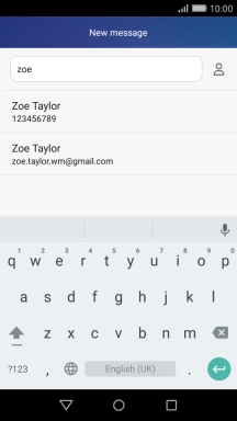 Press the required contact.