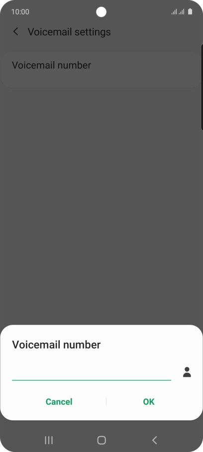 Key in (prefix) 5 (your phone number) and press OK.