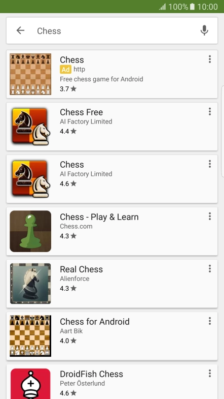 Press the required app.