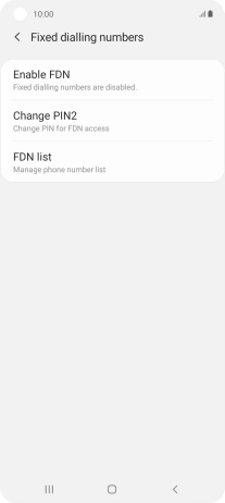 Press Enable FDN.