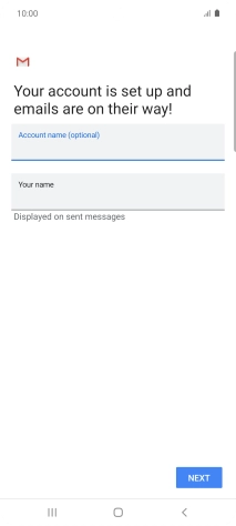 Press Your name and key in the required sender name.