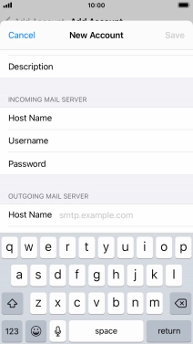 Press Host Name and key in mail.vodafone.ie.