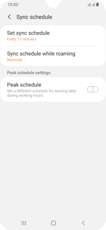 Press Set sync schedule.