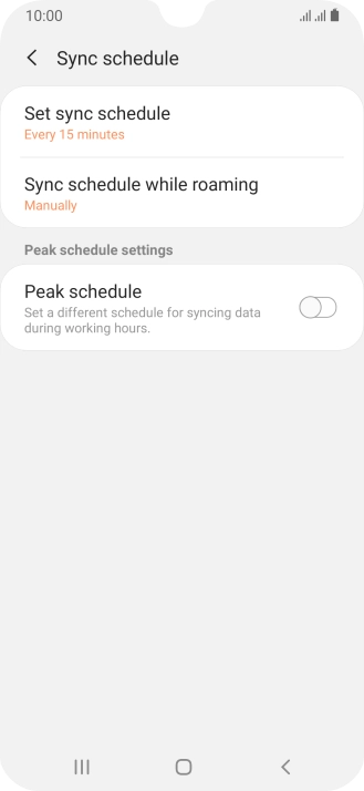 Press Set sync schedule.