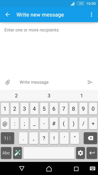 Press the required numbers and symbols.