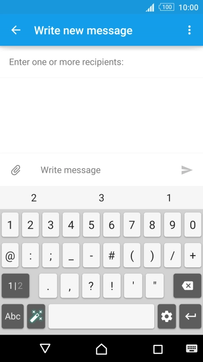 Press the required numbers and symbols.