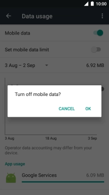 If you turn off the function, press OK.