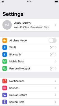 Press Mobile Data.