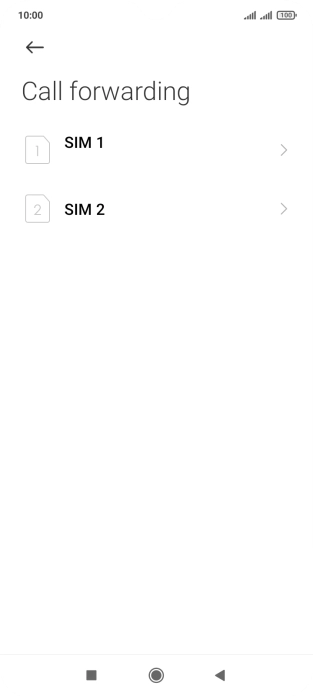 Press the required SIM.