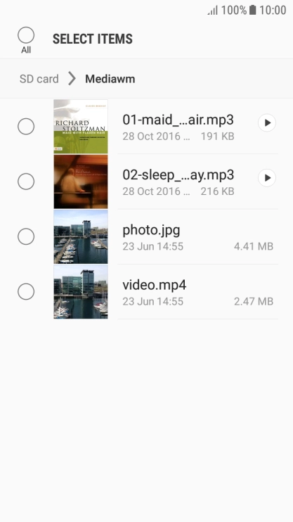 Press the required file.