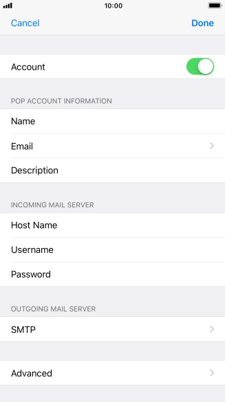 Press SMTP.