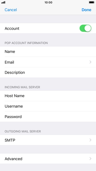 Press SMTP.