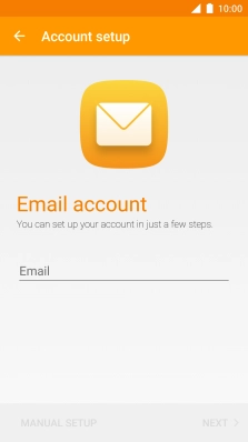 Press Email and key in your email address.