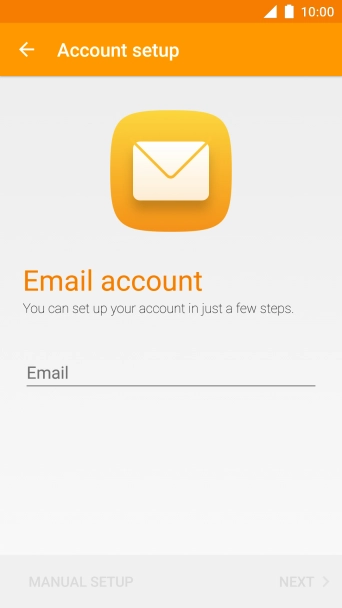 Press Email and key in your email address.
