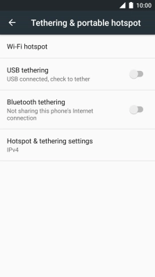 Press USB tethering to turn on the function. An internet connection from your computer via your phone is automatically established.