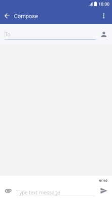 Press the search field and key in the first letters of the recipient's name.