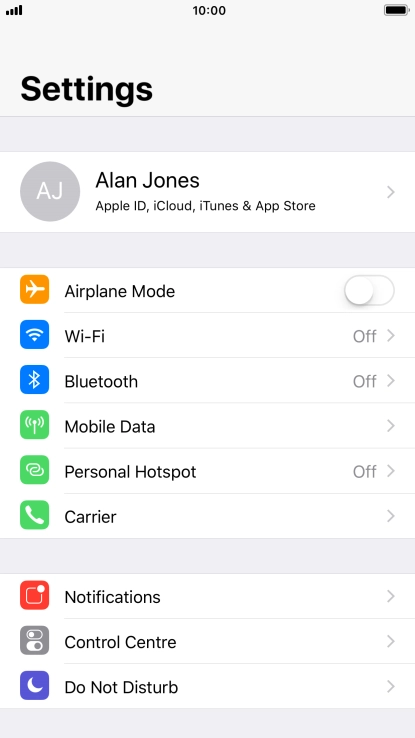 Press Bluetooth.