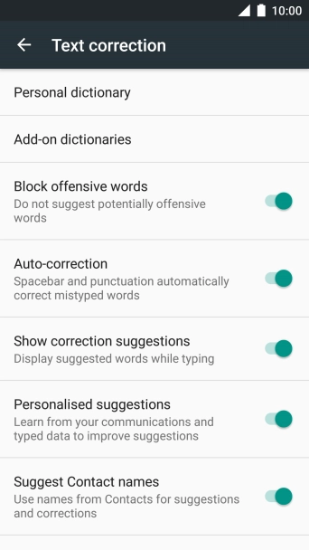 Press the Home key to return to the home screen.