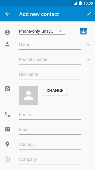 Press the address book drop down list.