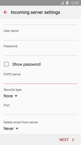 Press the drop down list below 
