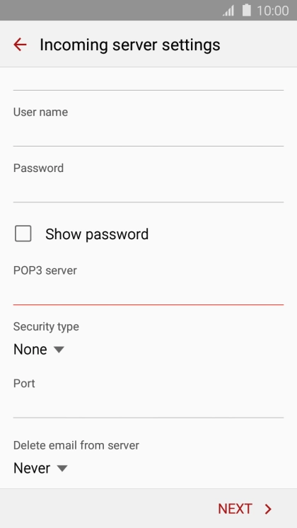 Press the drop down list below 