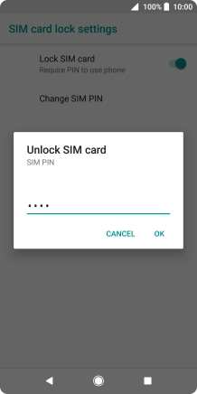 Key in your PIN and press OK.