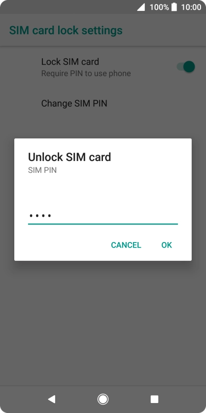 Key in your PIN and press OK.