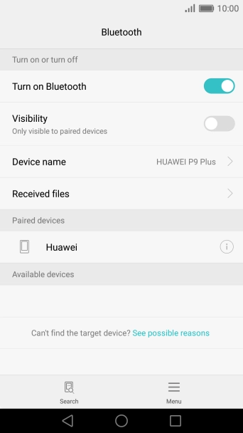 Press the Home key to return to the home screen.