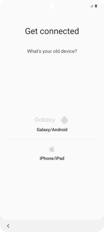 Press the required setting and follow the instructions on the screen to transfer the content from another phone.