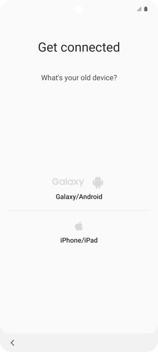 Press the required setting and follow the instructions on the screen to transfer the content from another phone.