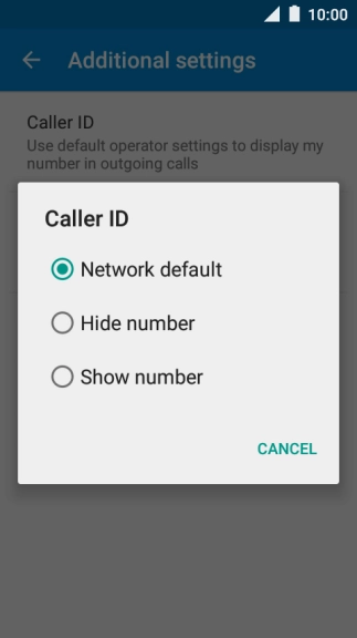Press Show number to turn on caller identification.