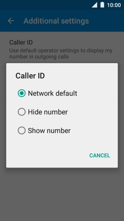 Press Show number to turn on caller identification.