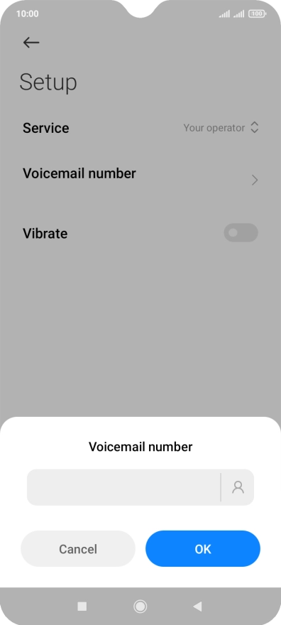 Key in (prefix) 5 (your phone number) and press OK.