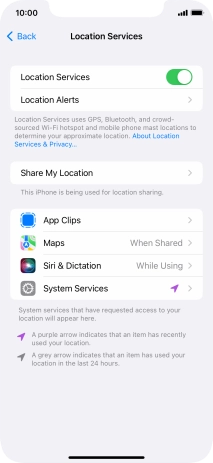 Press the required app.