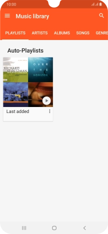 Press the required category and go to the required audio file.