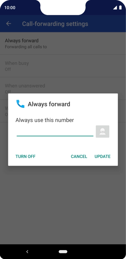 Press TURN OFF.