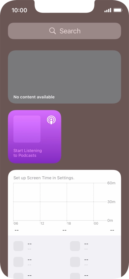 Press and hold the required Widget Stack.