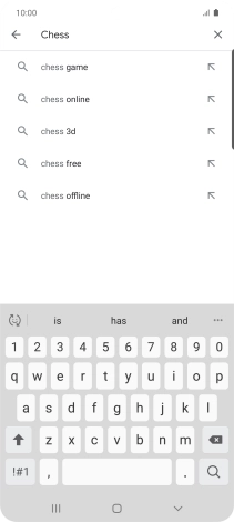Key in the name or subject of the required app and press the search icon.